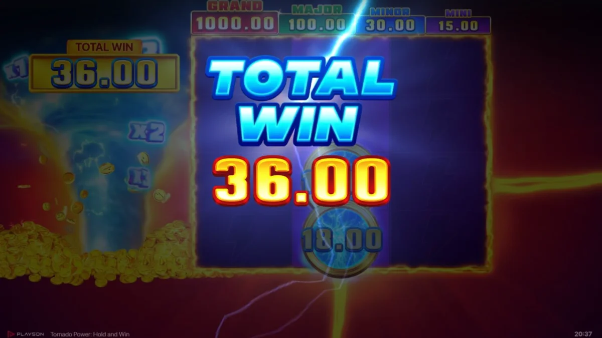 Tornado Power: Hold and Win স্লট গেমের ইন্টারফেস এবং থিম